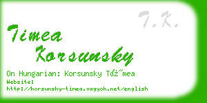 timea korsunsky business card